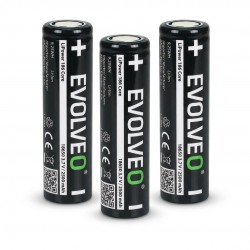 EVOLVEO LiPower 186 Core 2500, Li-ion baterie 18650 (3.7 V / 2500 mAh), 3ks